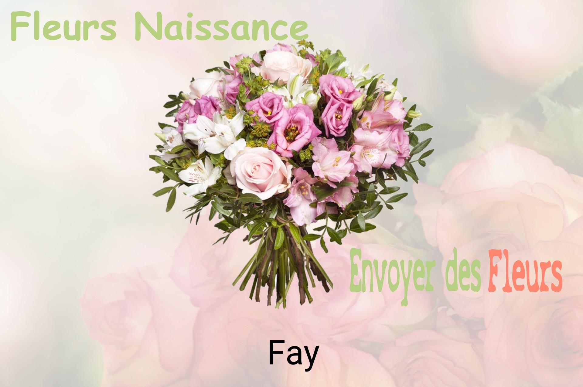 Bouquet de fleurs de naissance livré à Fay